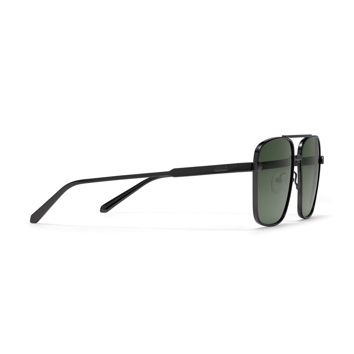 Horizon Square Aviator Sunglasses | Gunmetal Frame + Green Lens | Non-Polarized - image 5