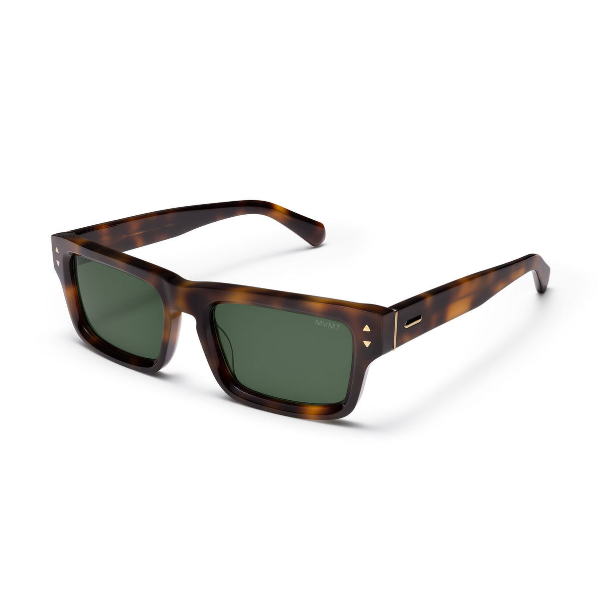 Del Mar Rectangle Sunglasses | Tortoise Frame + Green Lens | Polarized - image 2