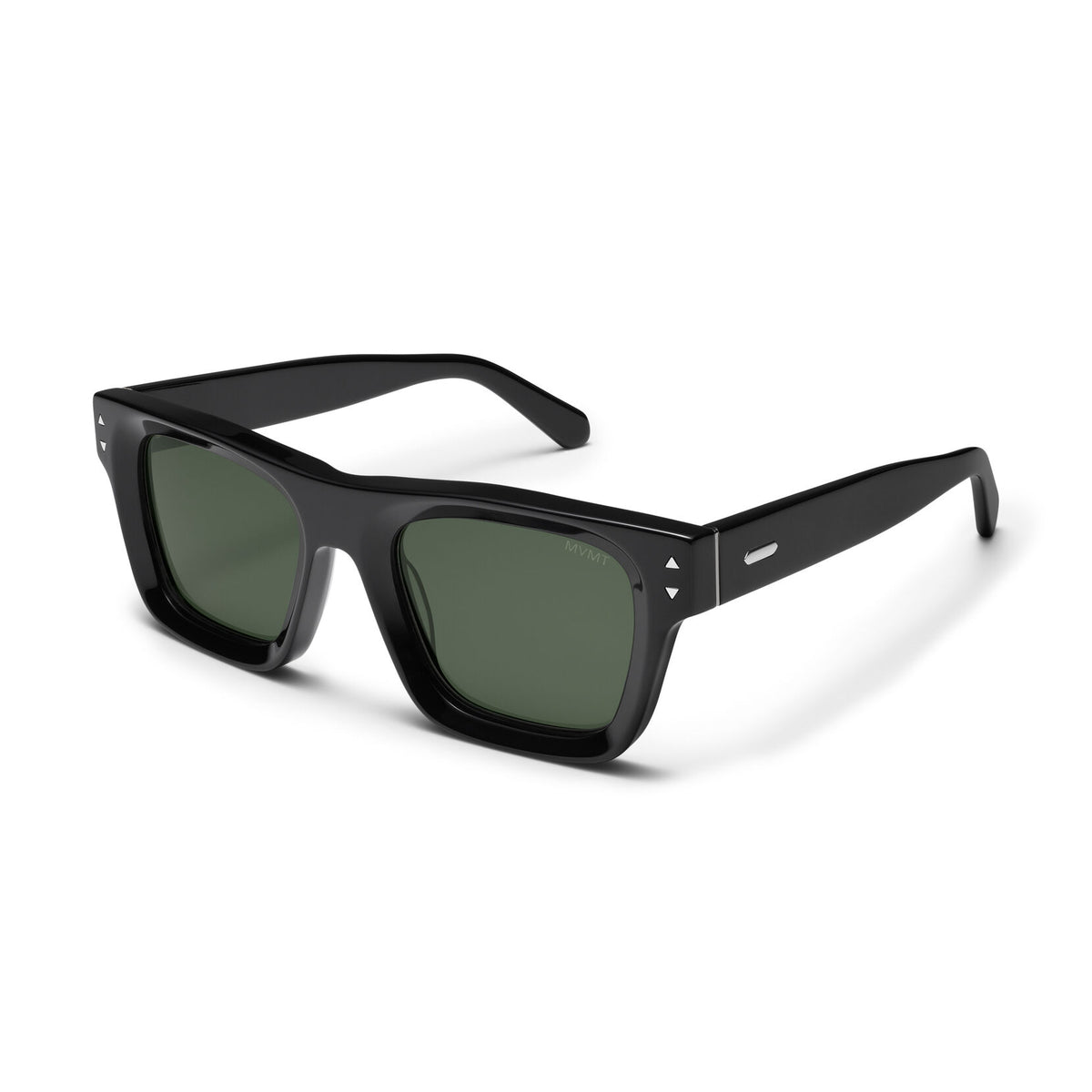 Vista Square Sunglasses | Black Frame + Green Lens | Non-Polarized - image 2