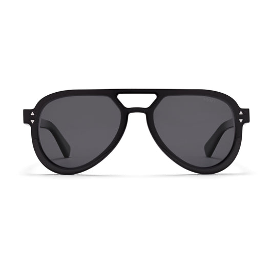 Hollywood Aviator Sunglasses | Black Frame + Grey Lens | Non-Polarized - main image