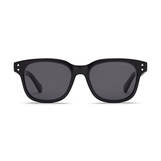 Malibu Round Sunglasses | Black Frame + Grey Lens | Non-Polarized - main image