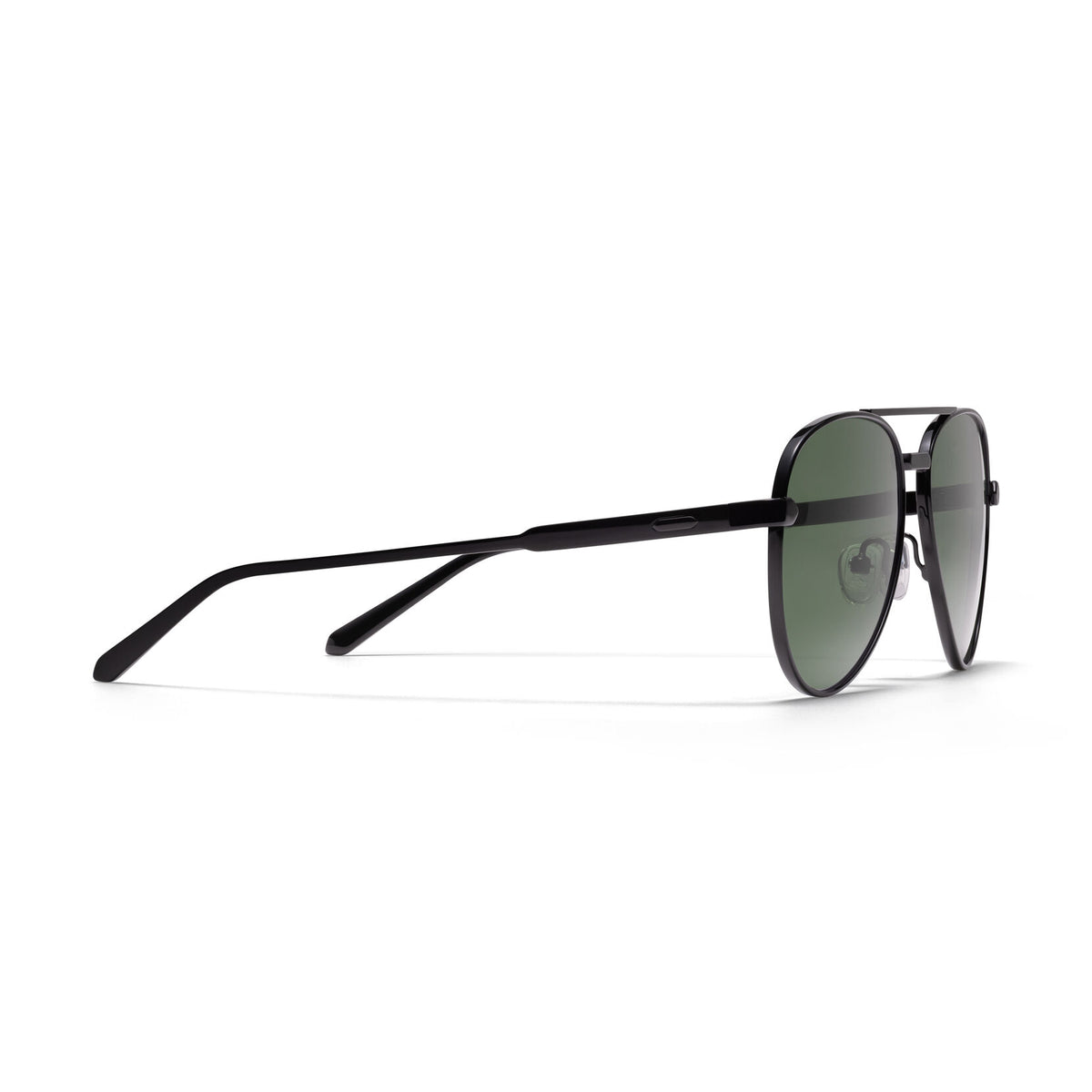 Miramar Aviator Sunglasses | Black Frame + Green Lens | Polarized - image 5