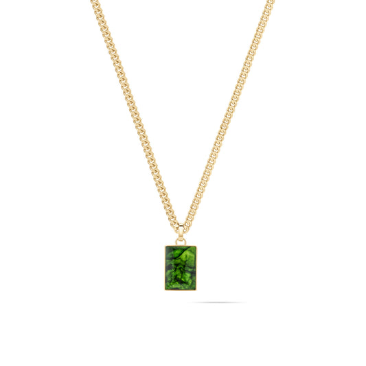Order & Chaos Necklace | Gold + Green - main image