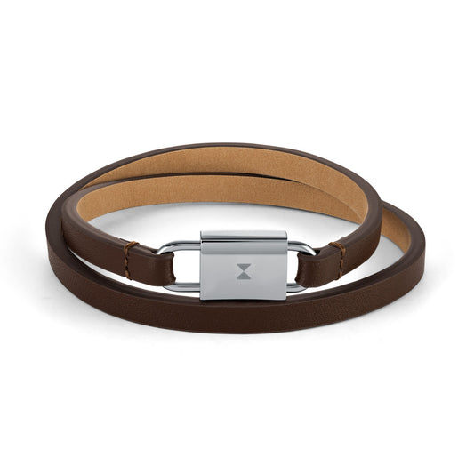Padlock Bracelet | Brown + Gold - main image