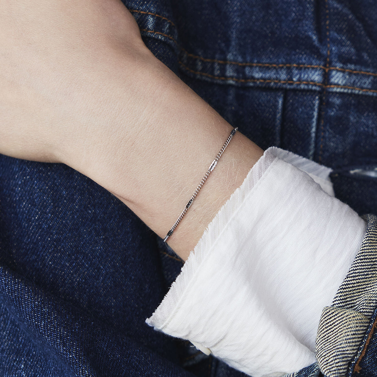 Stamped Chain Bracelet | Silver - image 3