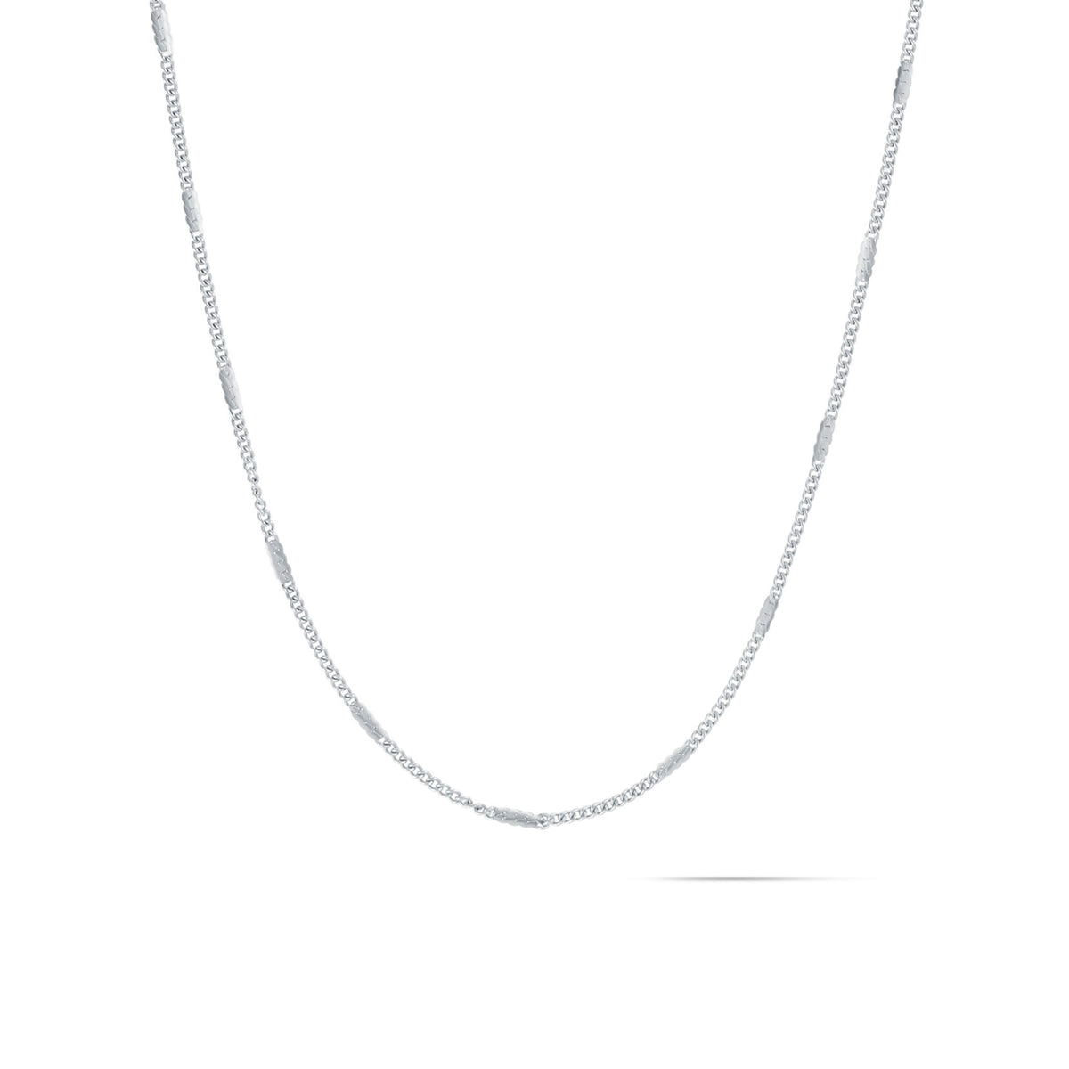 Stamped Chain Necklace | Silver - main image