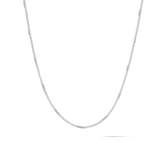 Stamped Chain Necklace | Silver - main image