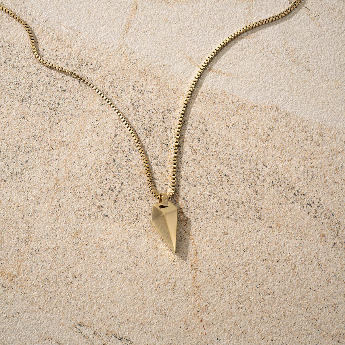 Sculpted Shark Tooth Pendant Necklace | Gold - image 4