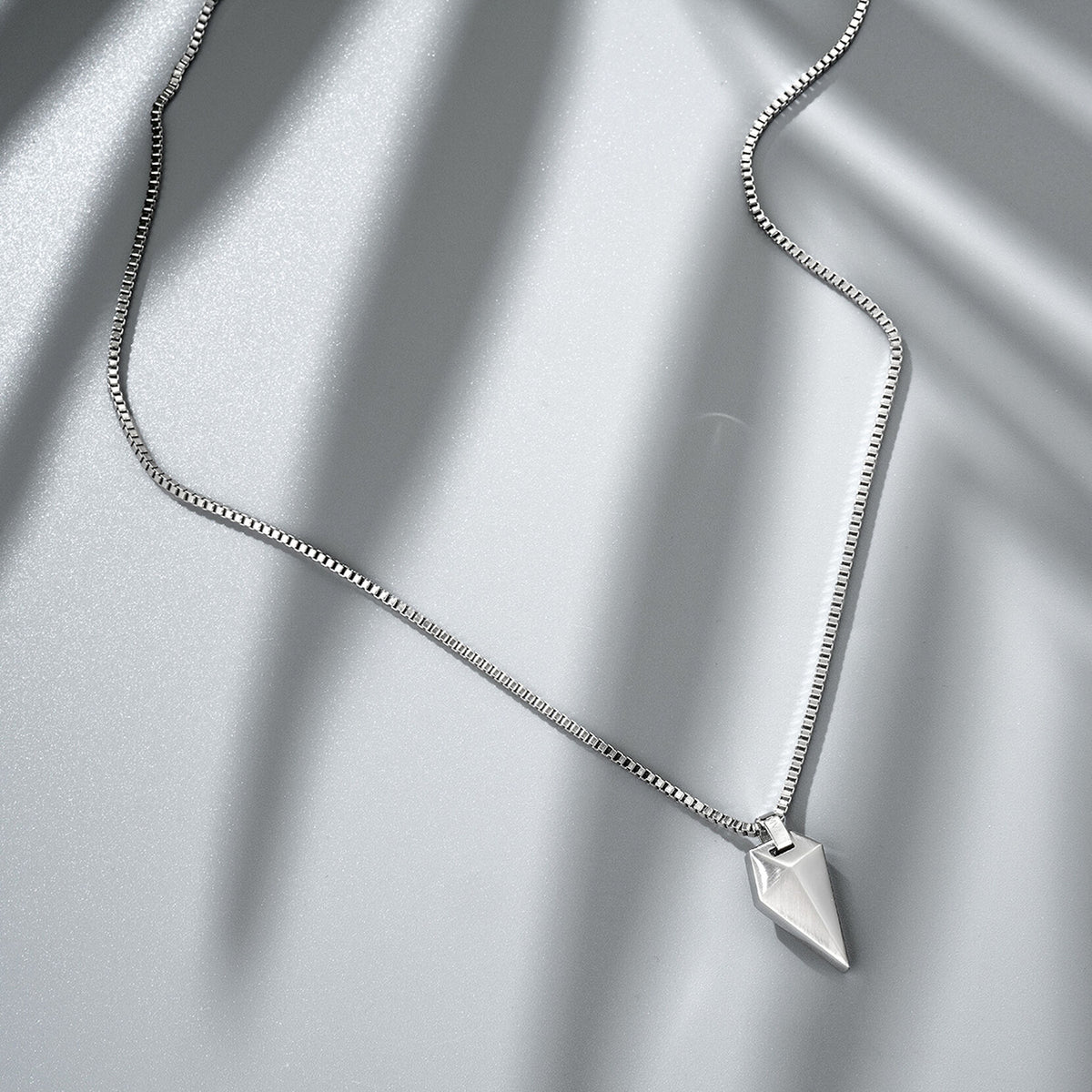 Sculpted Shark Tooth Pendant Necklace | Silver - image 3