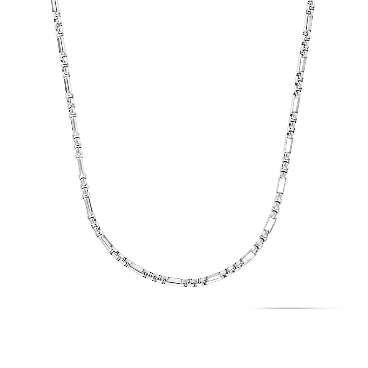 Figaro Box Chain Necklace | Silver - main image