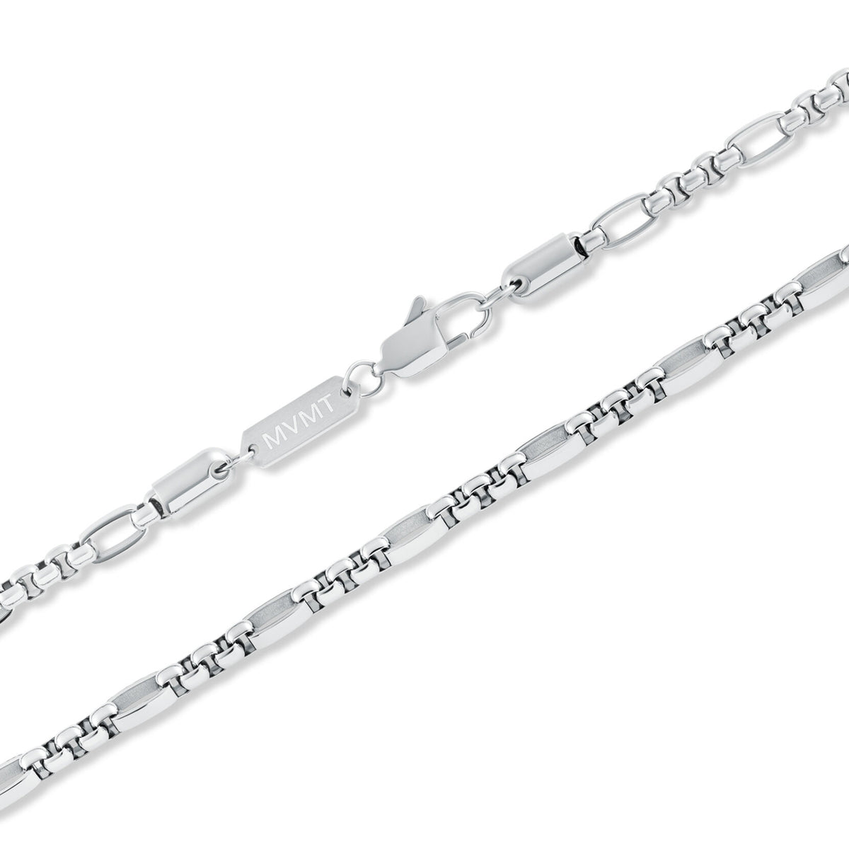 Figaro Box Chain Necklace | Silver - image 3