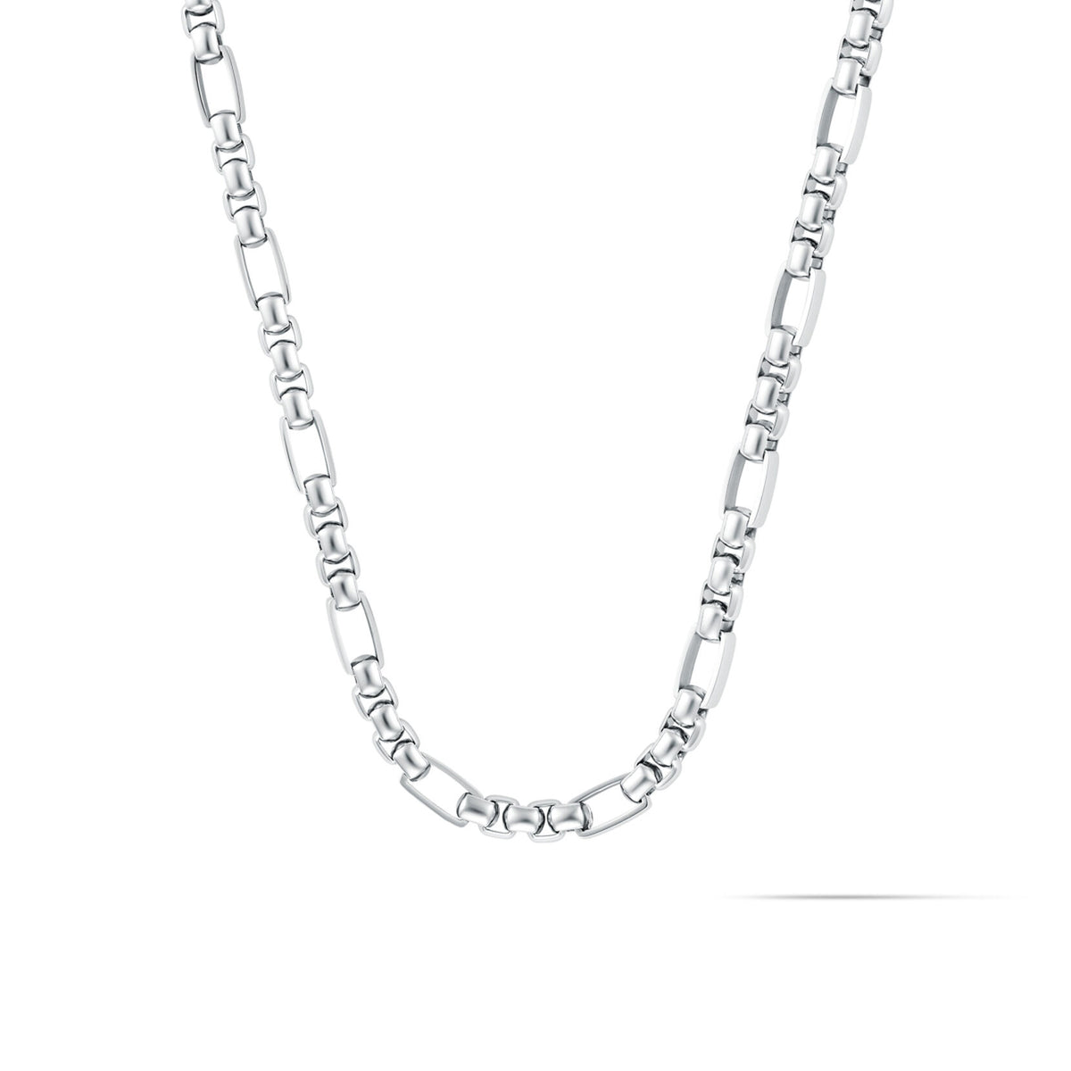 Figaro Box Chain Necklace | Silver - main image