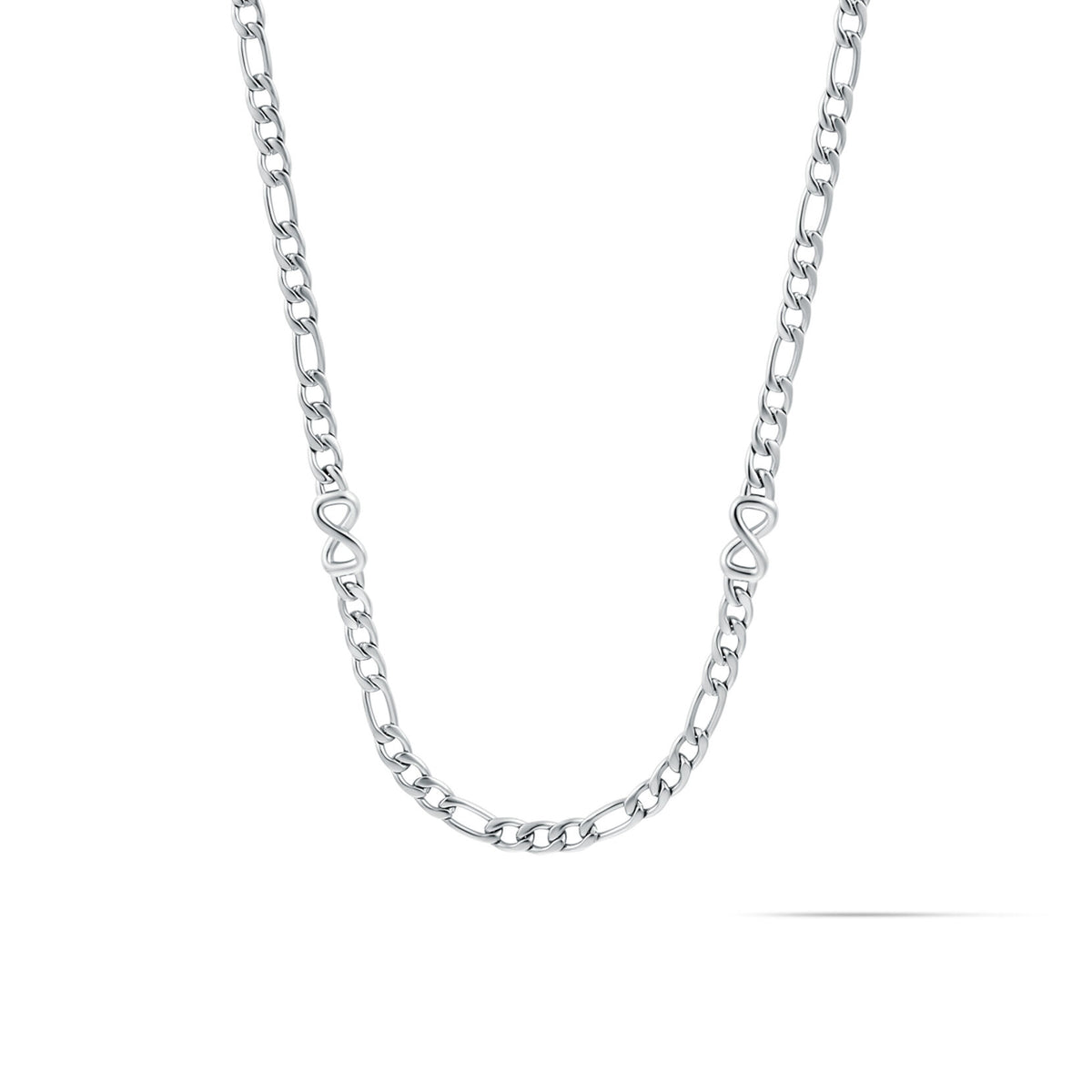 Figaro Chain Necklace - 3.8MM | Silver - main image