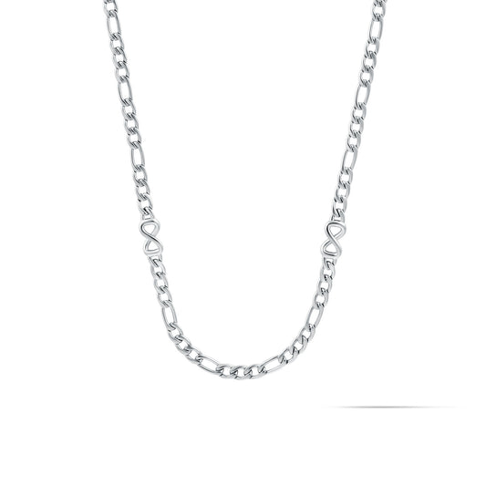 Figaro Chain Necklace - 3.8MM | Silver - main image