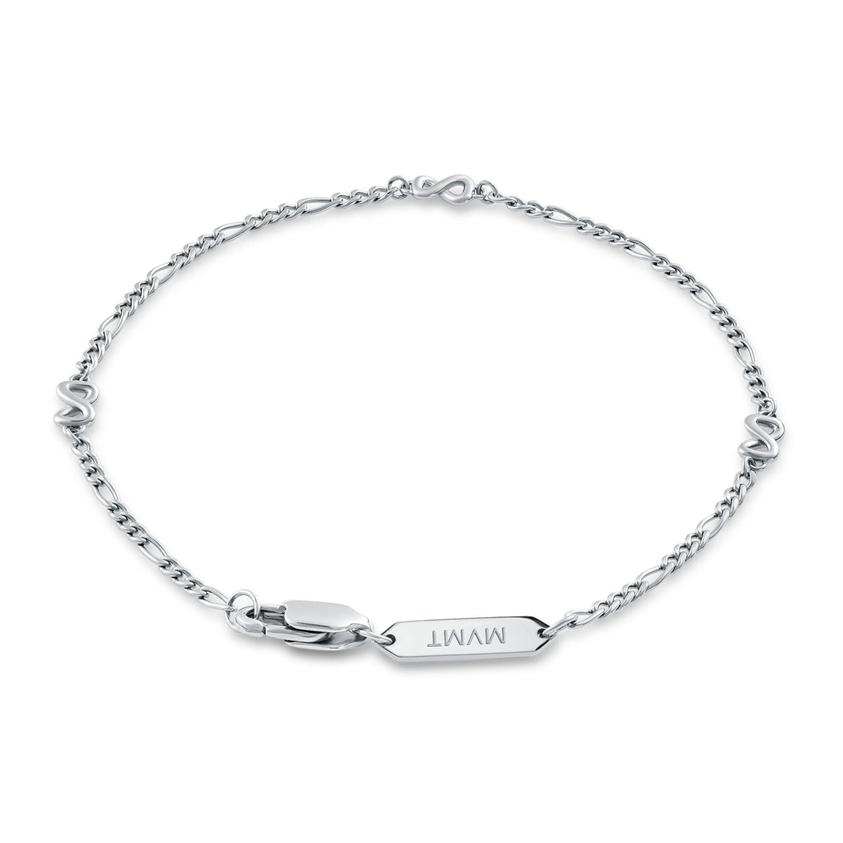 Figaro Chain Bracelet - 1.8MM | Silver - image 2