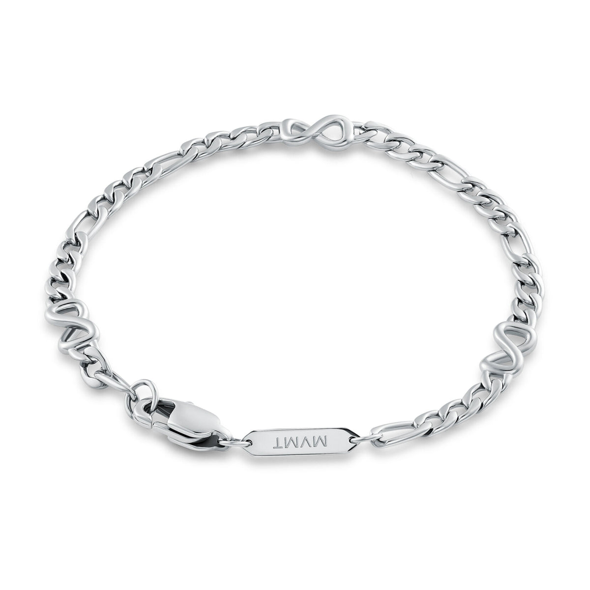 Figaro Chain Bracelet - 3.8MM | Silver - image 2