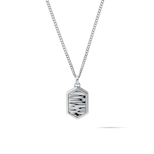 Hex Pendant Necklace | Silver - main image