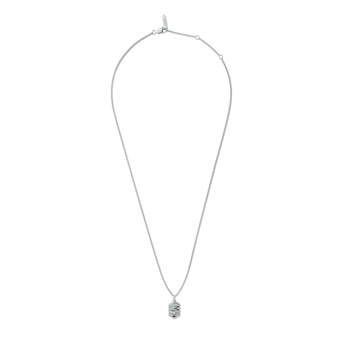 Hex Pendant Necklace | Silver - image 2