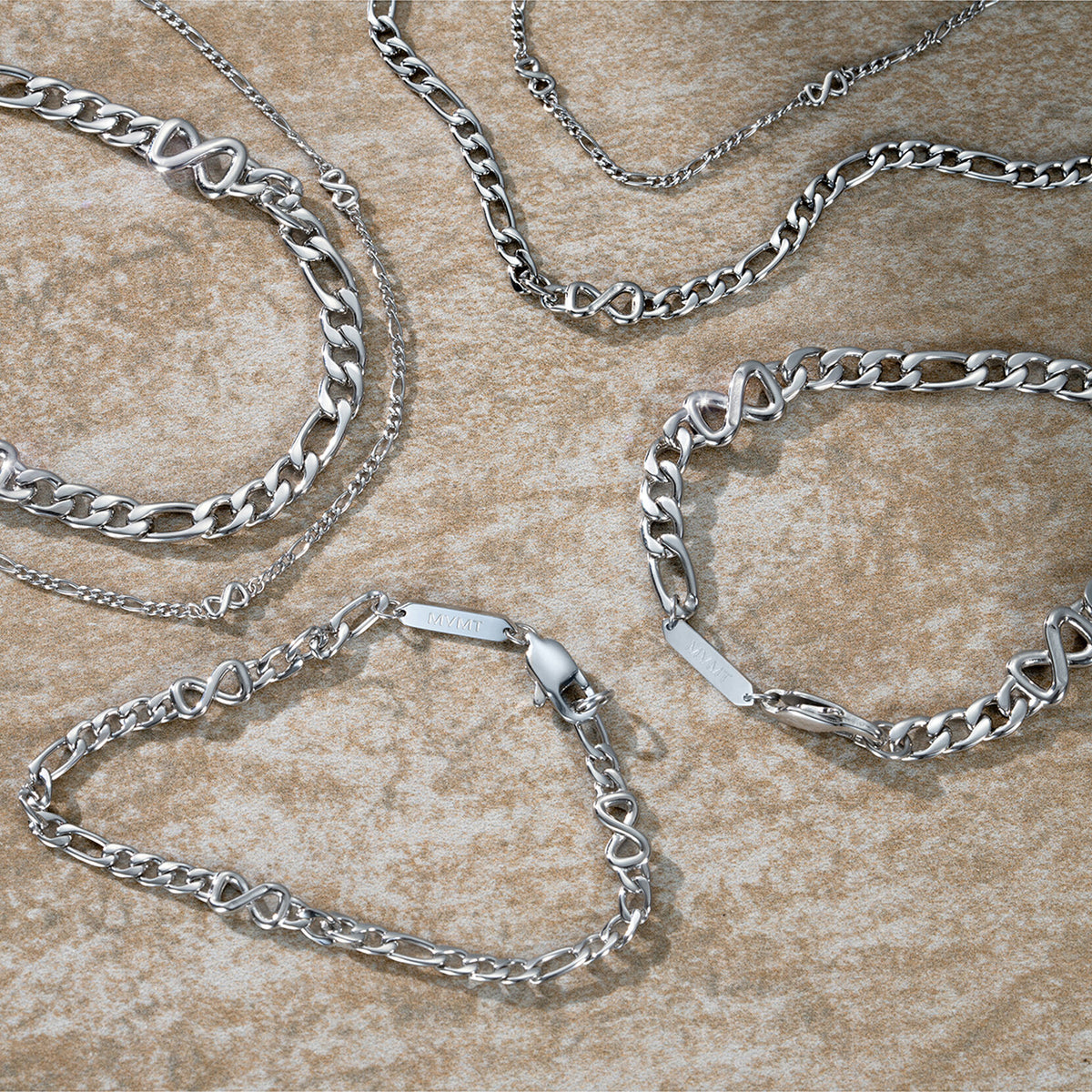 Figaro Chain Bracelet - 3.8MM | Silver - image 4